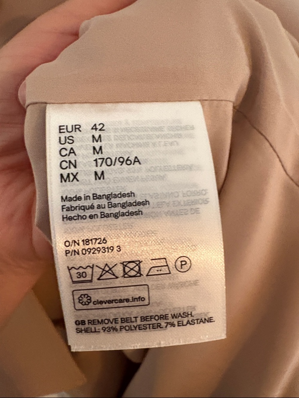 H&M Double-Breasted Trench Coat - Tan - Picture 7 of 10